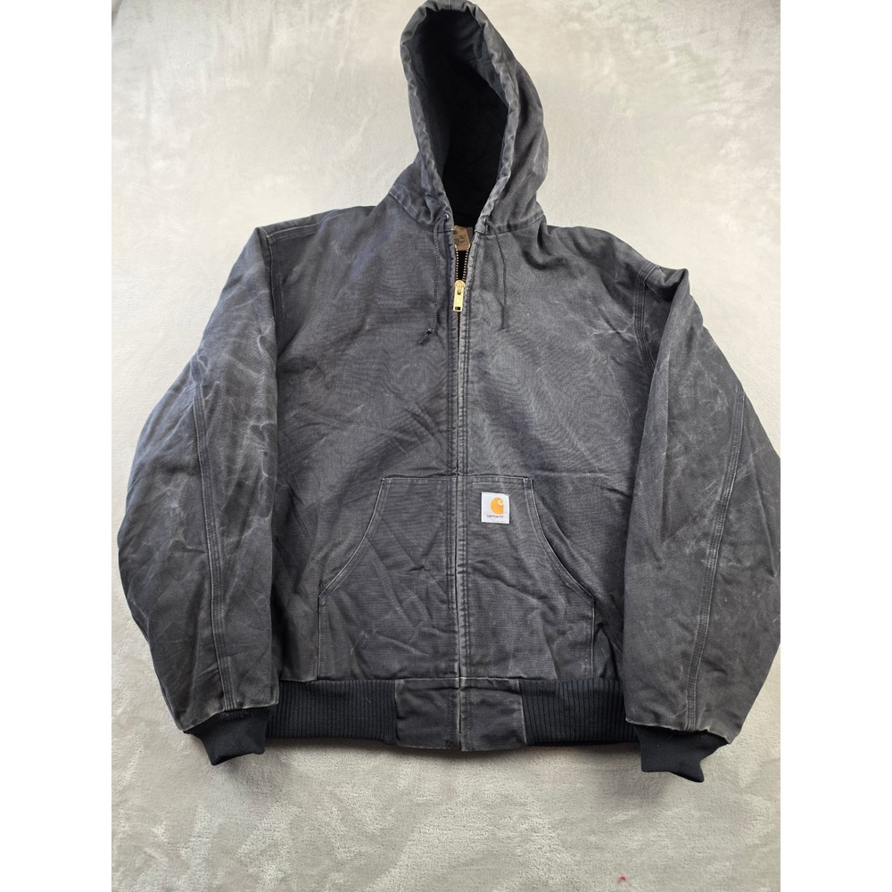 Vintage Carhartt J04 Active Jacket Men 3XL Black Canvas Lined USA Made Y2K *Read